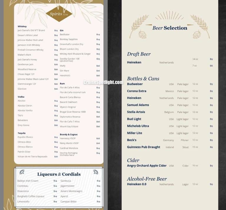 Horizon Bar Menu page 3
