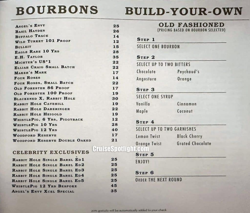 celebrity craft social bar menu page 2