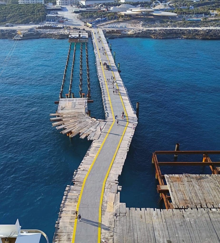 great stirrup cay construction pier