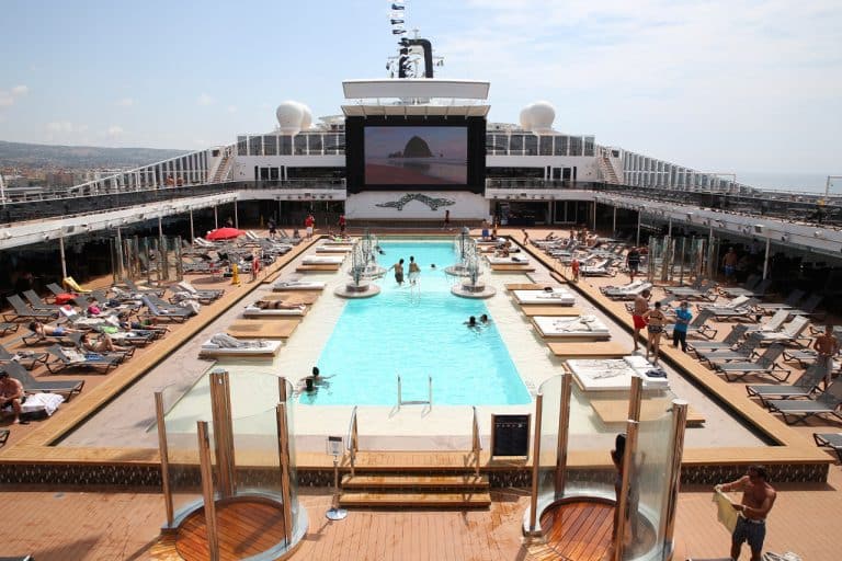 One of the main pools on MSC Grandiosa