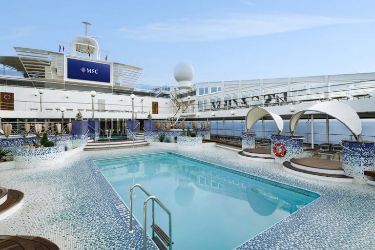 One of the pools on MSC Poesia