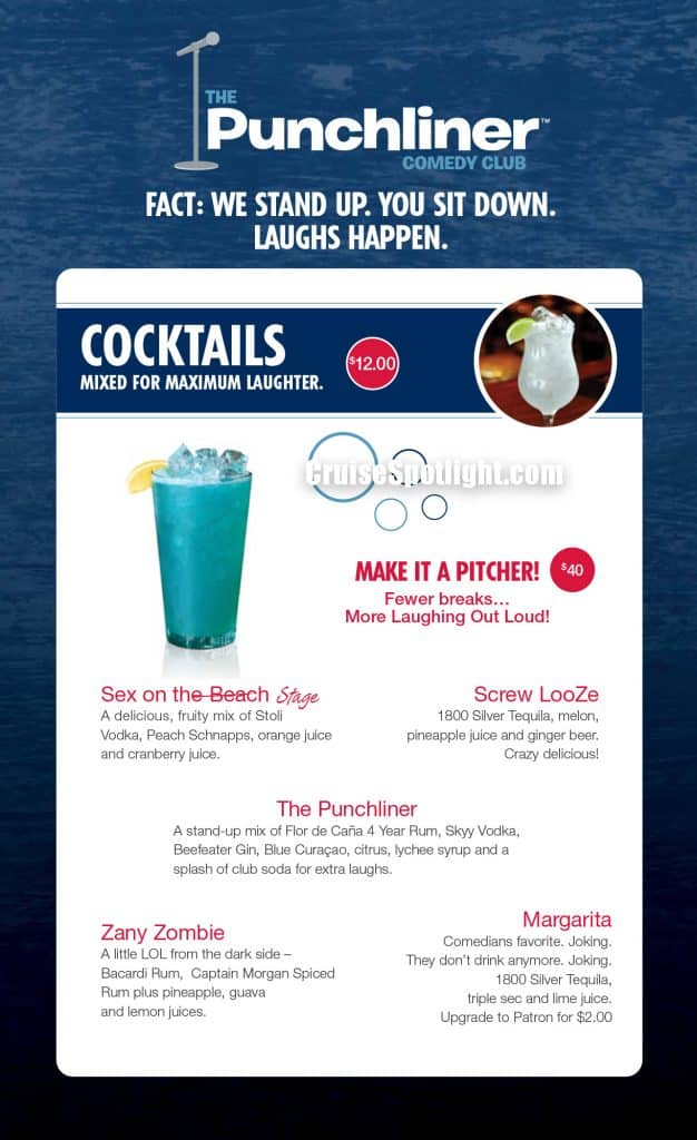 carnival punchliner bar menu jan 26 page 1