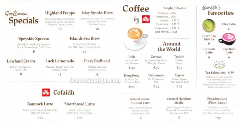 Cafe Merida Menu page 1