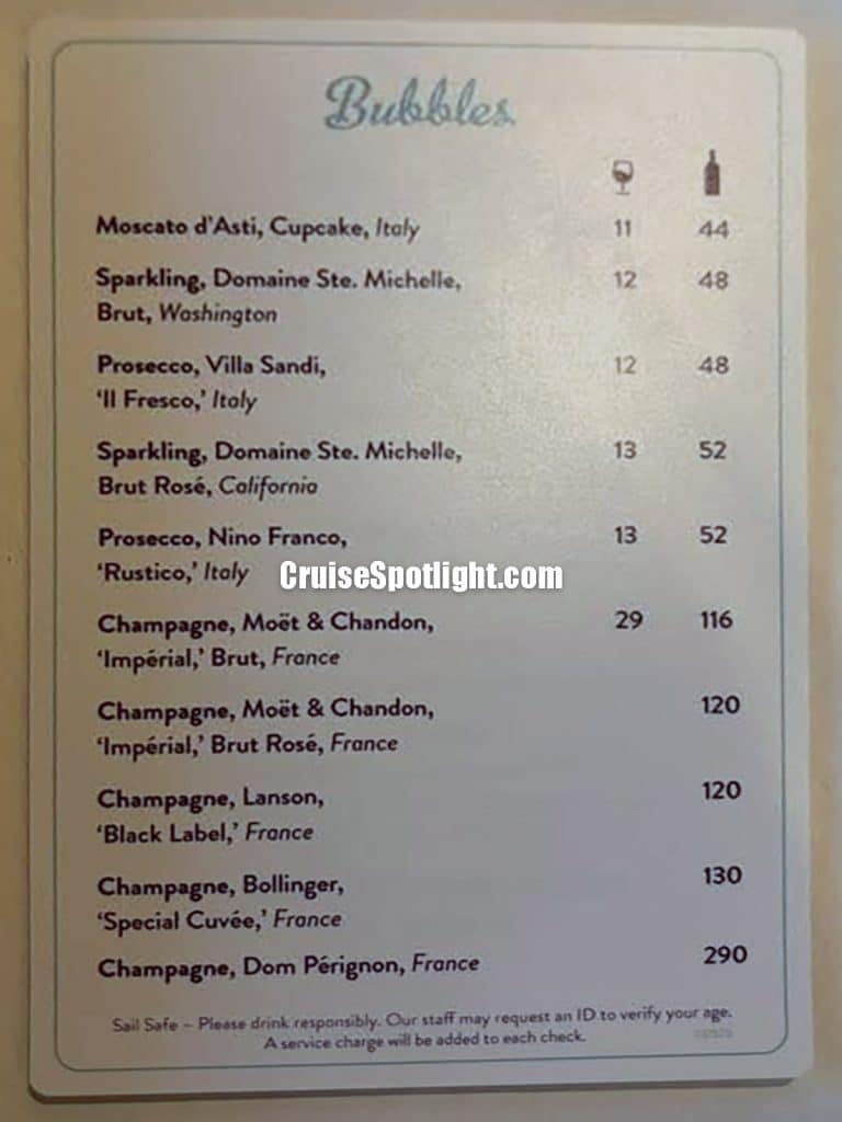 Margaritaville at sea bubbles up bar menu jan 26 page 2