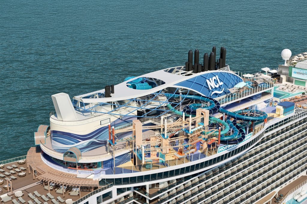 waterslides on norwegian aura