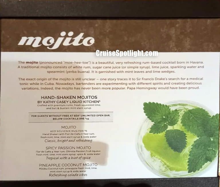 Sugarcane Mojito Bar Menu page 1