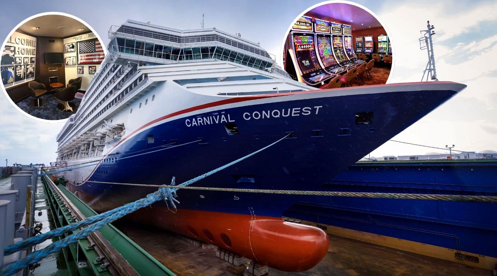 carnival conquest at dry dock