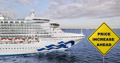 diamond princess with price increase sign