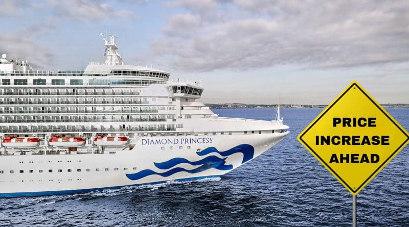 diamond princess with price increase sign