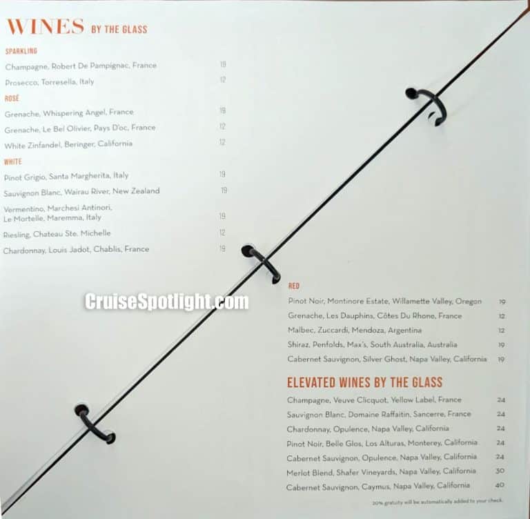 Martini Bar Menu page 5