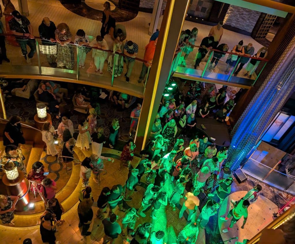 80s party in the celebrity reflection foyer