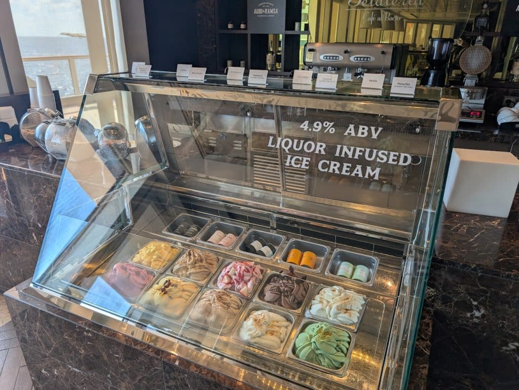 alcoholic ice cream at cafe al bacio