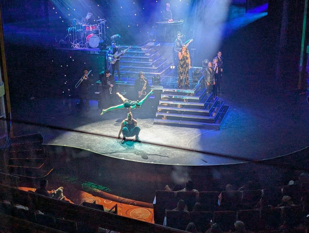 acrobats on cruise ship