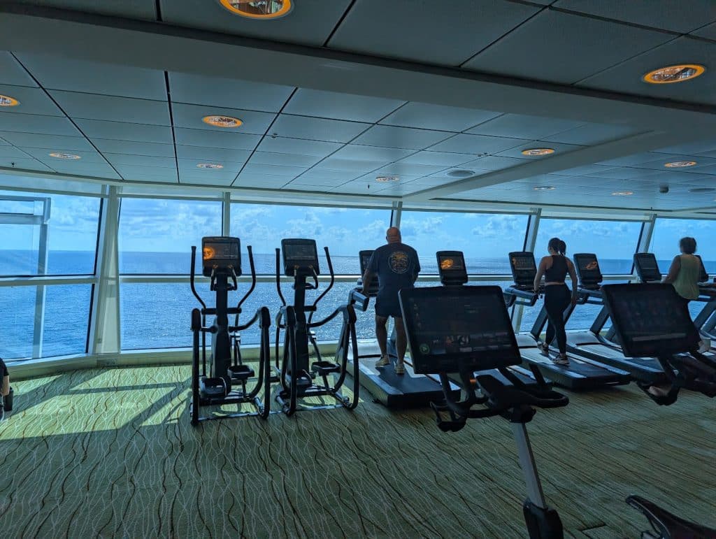 celebrity reflection fitness center windows