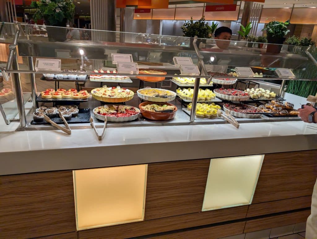 dessert selection late night on celebrity reflection