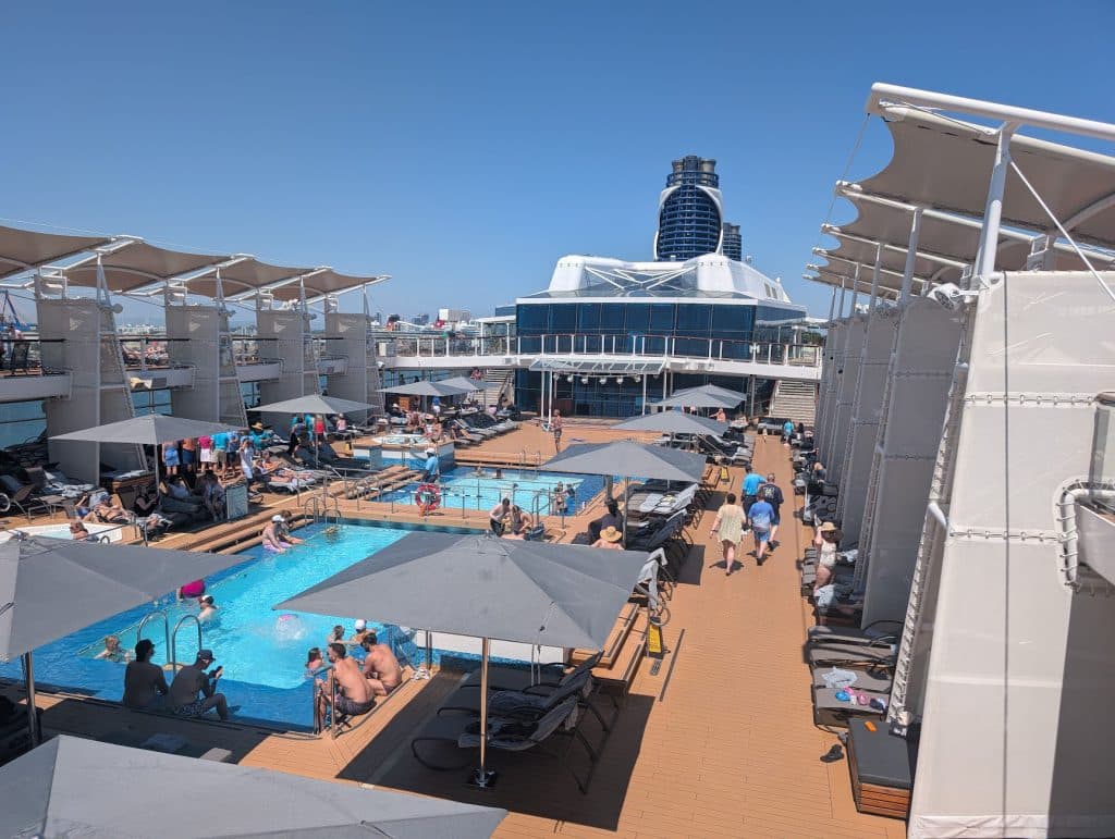 main pool area on celebrity reflection
