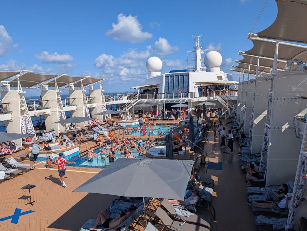 pool aerobics on celebrity reflection