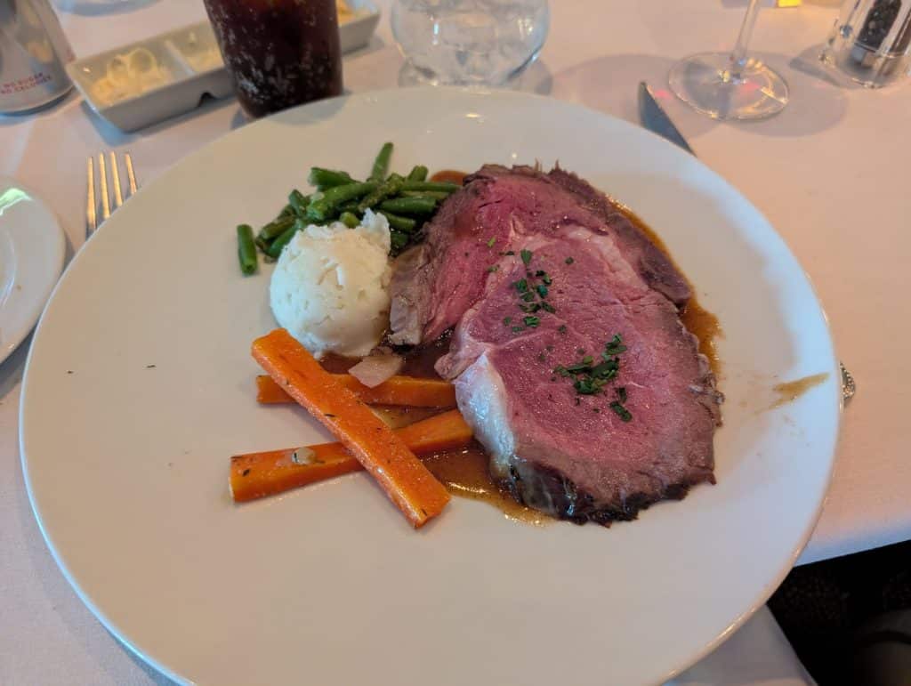 prime rib on cruise ship
