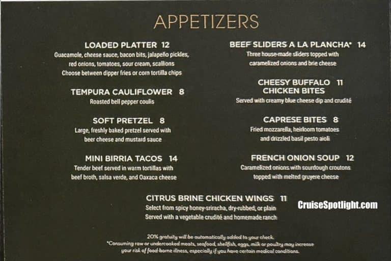 The Parlor Menu page 3