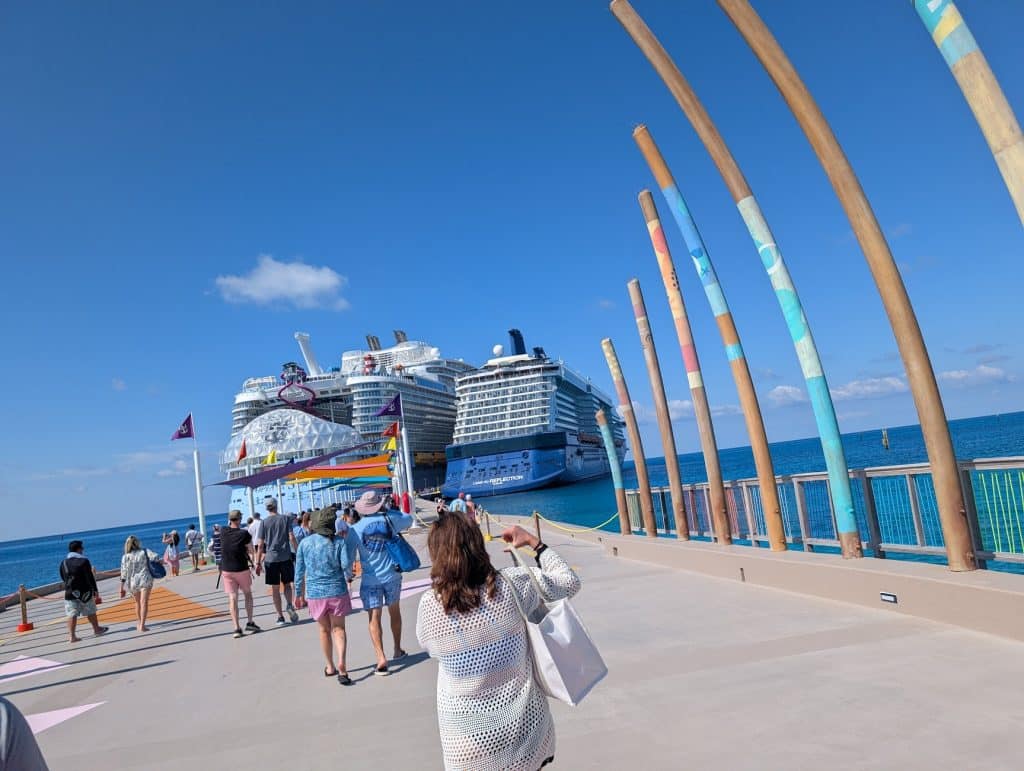perfect day at cococay and two cruise ships