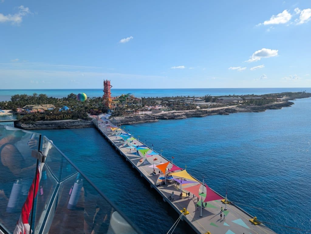 aerial view of cococay