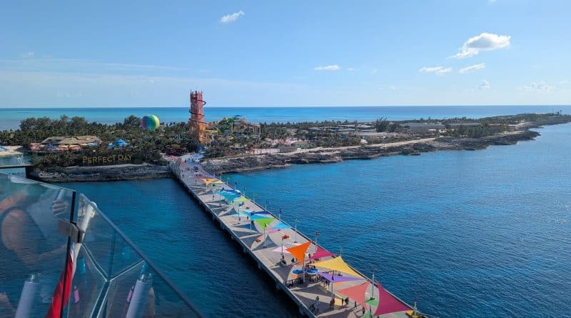aerial view of cococay