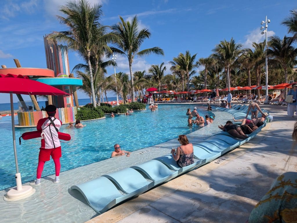 pool loungers at the hideaway