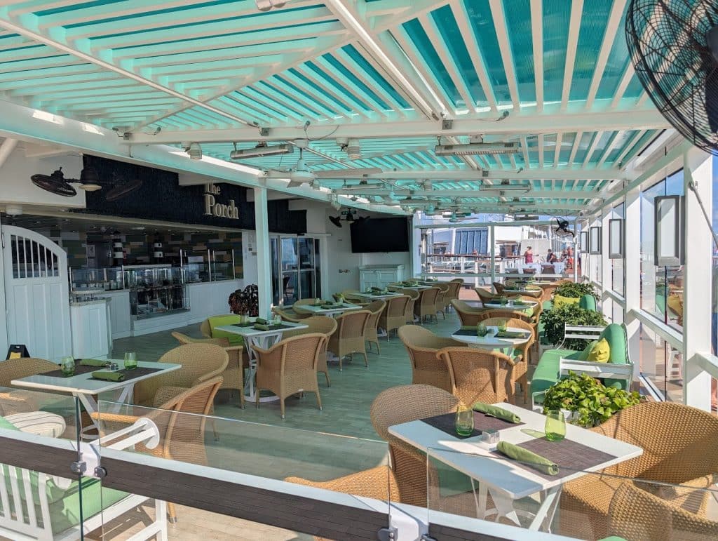 celebrity reflection porch outdoor restaurant