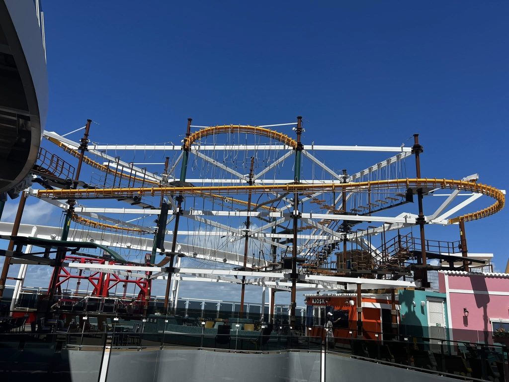 msc america high trail ropes course