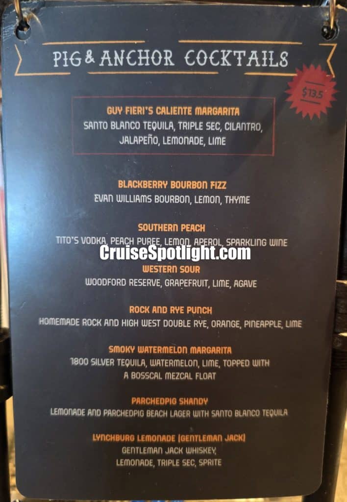 carnival pig and anchor brewhouse bar menu june 2026 page 5
