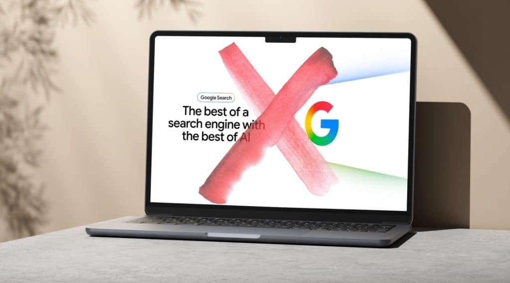 google ai search anti laptop