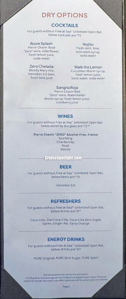 norwegian cruise line fleet indoor drink menu - june 26 - page 3