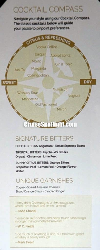 norwegian the haven bar menu june 26 page 3