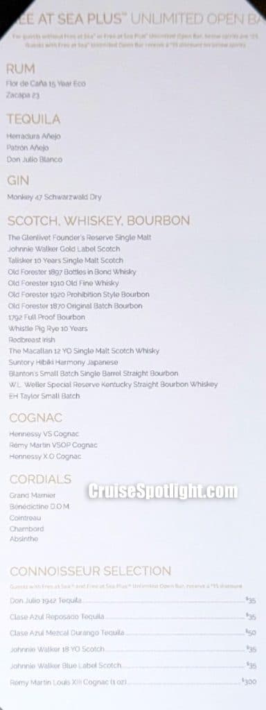 norwegian the haven bar menu june 26 page 5