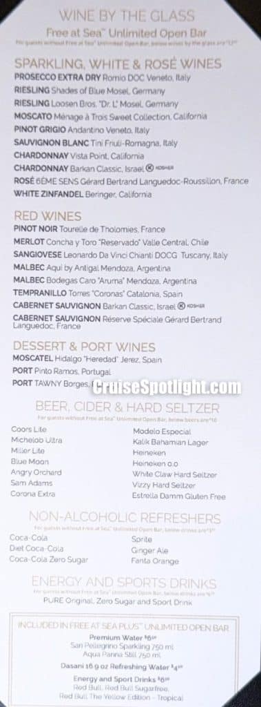 norwegian the haven bar menu june 26 page 6