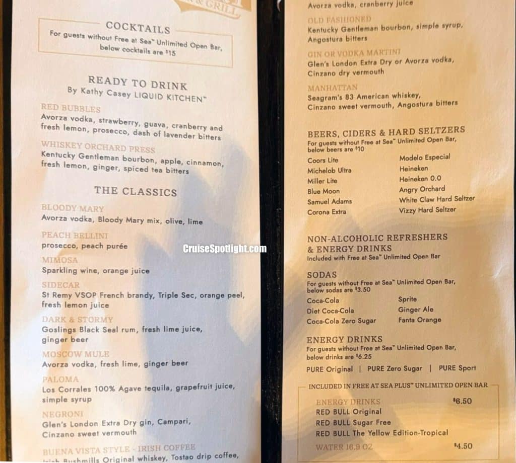 norwegian the local bar menu june 26 page 1