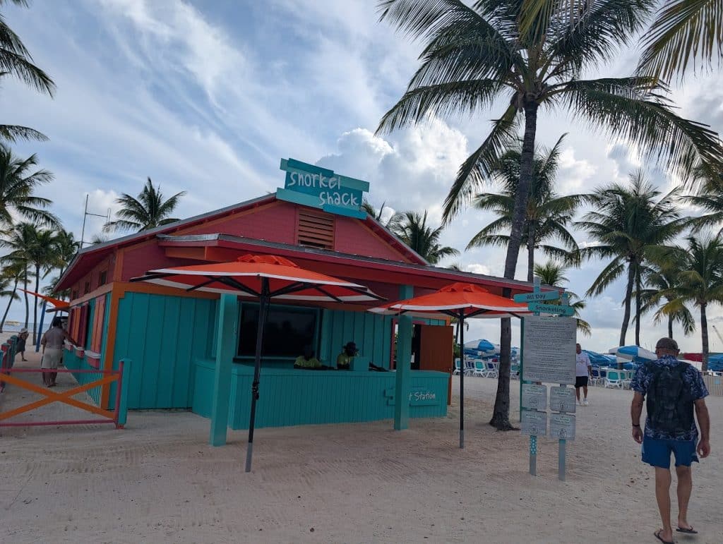 snorkel shack at perfect day at cococay