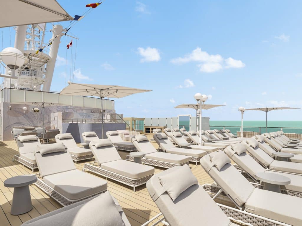 norwegian gem and jade vibe beach club lounger