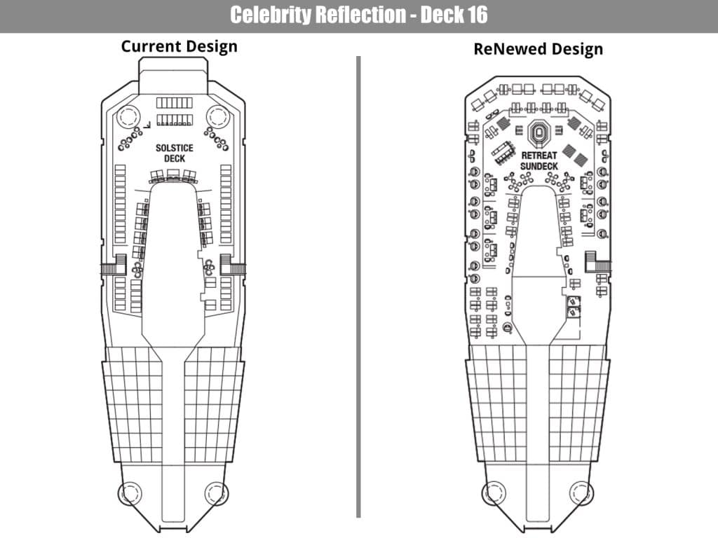 celebrity reflection renewed deck plan compare deck 16