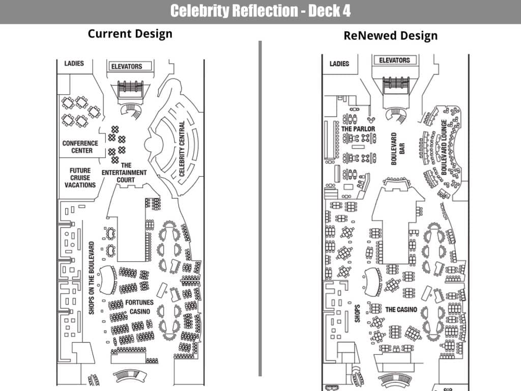 celebrity reflection renewed deck plan compare deck 4