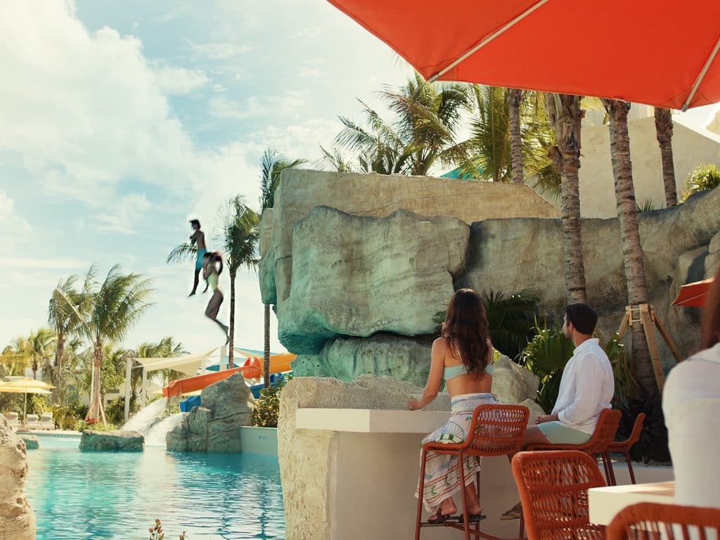 grotto bar at waterpark