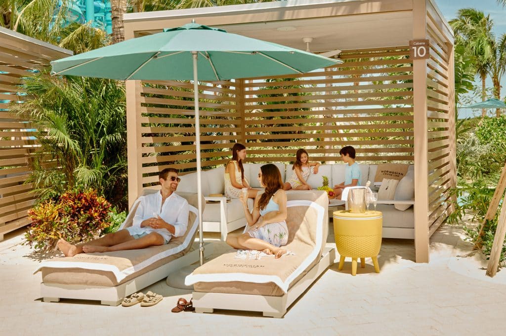 family cabana on great tides waterpark