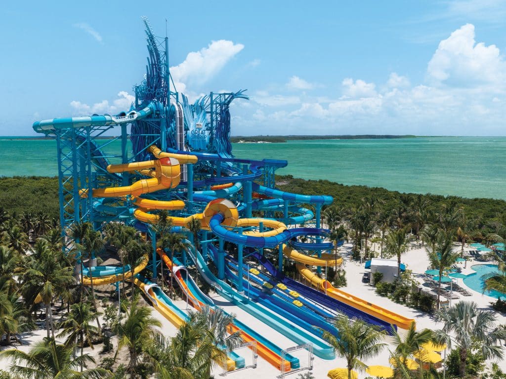 slide tower at great tides waterpark