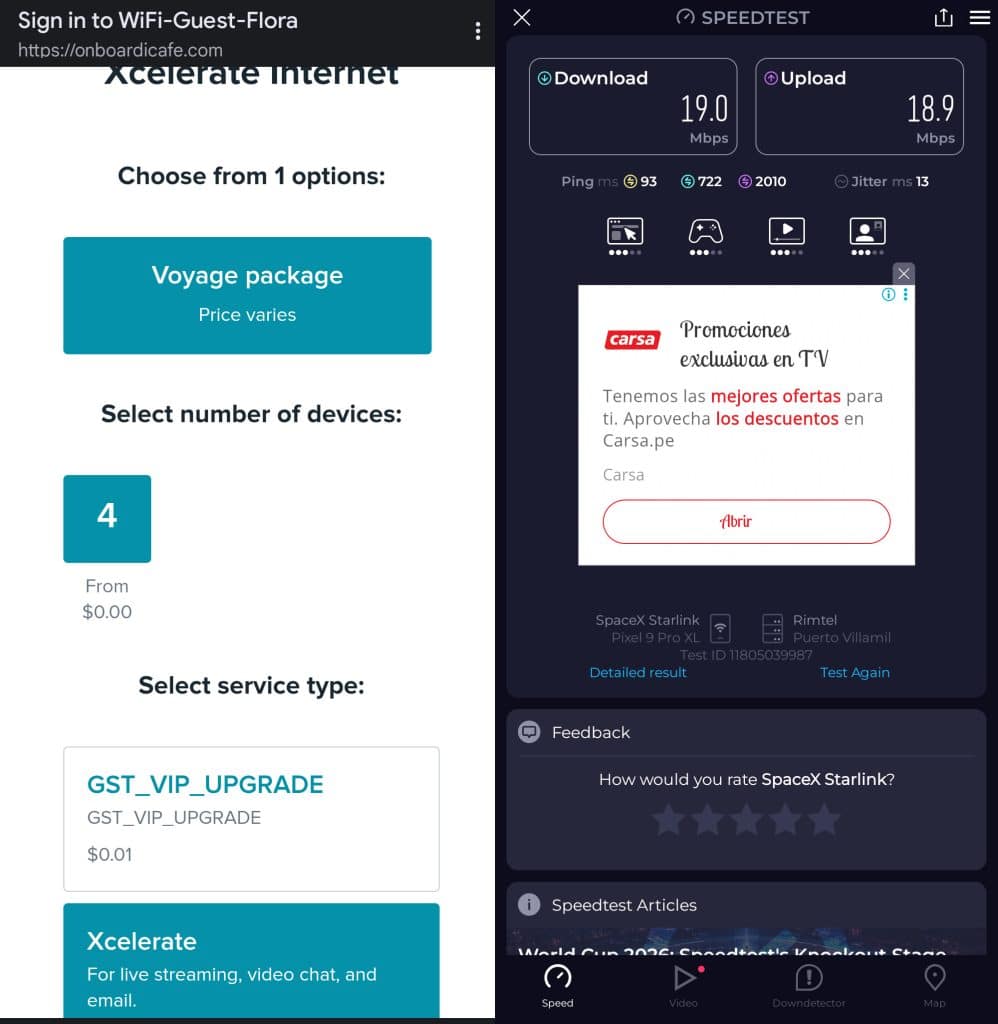 celebrity flora internet speed test