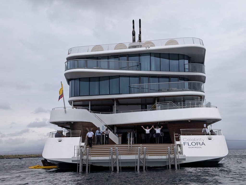 celebrity flora marina with staff