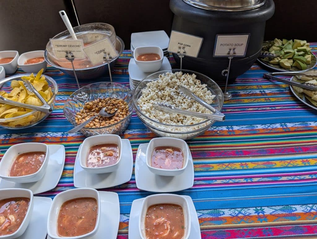celebrity flora quito buffet lunch options