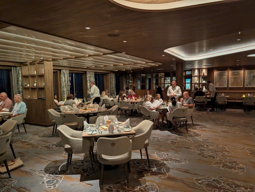 celebrity flora seaside restaurant dinner