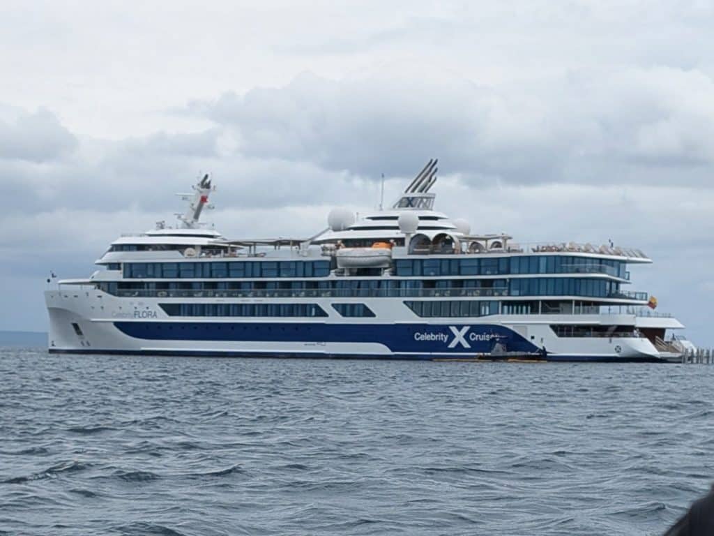 celebrity flora ship on water