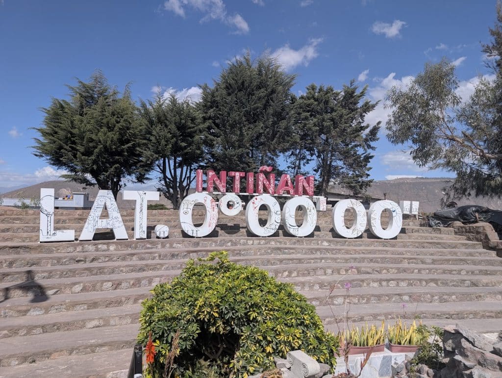 intinan equator museum sign