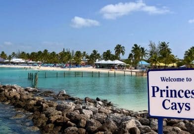 princess cays sign and beach